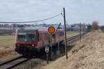 628 905 mit dem RE 3211 (Neustadt(Schwarzw) - Ulm Hbf) bei Döggingen, 25.03.18.