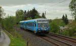 Blauer 928/628 423 der Gräubodenbahn auf den Weg von Mühldorf nach Chemnitz.