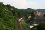 Ein 628er am 10.6.2007 bei Weinheim,im hindergrund ist die Burg Windeck zu sehen.