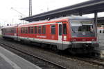 628 553 als RE Aschaffenburg - Crailsheim in Aschaffenburg Hbf am 6.11.18. Noch sind die 628.4 auf der Westfrankenbahn im regelmäßigen Einsatz. 