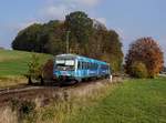 Der 628 424 als RB nach Mühldorf am 26.10.2018 unterwegs bei Huldsessen.