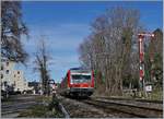 Der DB 628 905 passiert als RB von Friedrichshafen kommend das Einfahrsignal von Lindau Aeschbach und erreicht in Kürze sein Ziel Lindau Hbf.