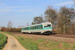 Am 30.03.2019 wird 628 673  Maria  als RB aus Hessental gleich sein Ziel Öhringen Hbf erreichen. Aufgenommen auf den letzten Metern des drahtlosen Abschnitts. 