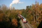 DB Regio 628 661 + 628 xxx // Aufgenommen zwischen den Stationen Frimmersdorf und Bedburg (Erft) // 28. November 2011.
Mittlerweile fährt hier die VIAS als RB 39 (Düssel-Erft-Bahn).