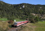 629 006-7 und 628 698-2 als RE 22306 (Ulm Hbf-Donaueschingen) bei Hausen im Tal 21.9.19