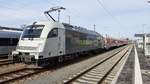 9180 6183 500 am 15.02.2020 in Elsterwerda. Im Schlepp 9580 0 628 209 und ... 210 auf der Fahrt in den Export.