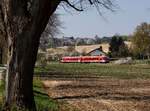 Der 628 577 als RB nach Passau am 10.04.2020 unterwegs bei Pfarrkirchen.