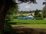 Der 628 424 als RB nach Passau am 31.05.2020 unterwegs bei Pfarrkirchen.