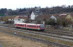 DB 628 440-9 als RB 27408 von Traunreut nach Mühldorf (Oberbay), am 12.02.2020 in Garching (Alz).