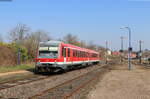 628 655-2 als RB 81461 (Wörth(Rhein) - Lauterbourg) in Lauterbourg 23.3.22