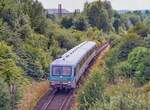 628 269 hatte am 18.7.00 fast 2 km seines langen Weges von Crailsheim nach Würzburg geschafft.