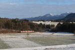 628 591 auf der Fahrt von  Aschau im Chiemgau  nach  Prien am Chiemsee . Das Bild entstand am 31. Dezember 2025 bei Umratshausen.