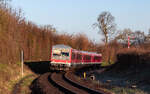 628 445 und 628 475 als RE 12007 (Kaiserslautern Hbf - Karlsruhe Hbf) am Esig Winden 19.3.26