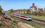 628 507  Hörnum  und 628 501  List  als RE 12031 (Neustadt(Weinstr) Hbf - Karlsruhe Hbf) im Bahnhof Winden 7.4.26