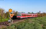 628 467 und 628 445 als RE 12026 (Karlsruhe Hbf - Neustadt(W) Hbf) bei Kandel 7.4.26