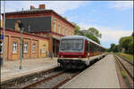 Am 20.06.2026 war gegen 12.45 Uhr die Wipperliese in Form des VT 628227 im Bahnhof Klostermansfeld angekommen.
