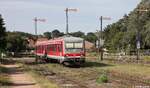 Der DB Regio 628 655 kommt am 7. August 2026 als RB 52 aus W�rth (Rhein) in Lauterbourg an, mit den alten Bahnsteigen und franz�sischen Formsignalen. 
