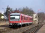 628 273 als Regionalbahn von Lauterbourg nach Wrth auf dem Weg in Richtung Heimat.