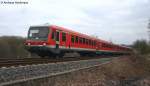  9282 303-7 und 322-7 als RB 18372zwischen Reilsheim und Neckargmnd 17.3.08