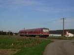 Ein 628 der Sdostbayernbahn am 20.04.2008 unterwegs auf der Rottalbahn bei Anzenkirchen. 