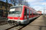 Nahverkehrs-Triebwagen 628 318-8 am22.03.2008 in Singen.