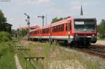 628 311-3 und *** als RB 183331 ebi der Ausfahrt Steinsfurt am 13.5.08