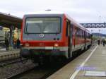 628 279-2 ist am 16.3.2008 gerade aus Heidelberg in Sinsheim eingetroffen und wird sich in Krze wieder auf den Weg nach Heidelberg machen.