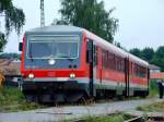 RB von Bogen nach Neufahrn (Nby) kurz vor der Abfahrt aus Bogen am 16.08.2008.