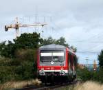 In einem eher traurigen Zustand prsentiert sich der Ludwigshafener 628 287, der Opfer von Graffitiesprayern wurde.