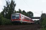 628 534-0 + 628 xxx-x + 628 532-1 als RE 10 nach Kleve am Km 44,4 in Krefeld am 25.07.08