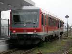 VT 628 684 als RB nach Lbeck im Bahnhof Puttgarden am 10.08.2008.