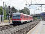 DB Triebzug 628/928 499-7 fotografiert am 15.06.08 bei der Einfahrt in den Bahnhof von Mersch. (Jeanny)