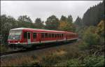 628/928 515 rollt als RB52 (RB 29276)  VOLMETALBAHN , Ldenscheid - Dortmund, hinab nach Brgge(Westf).