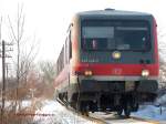 Am 06.01.2009 fährt der neu zum Bh Hof gekommene 628 248 von Bad Steben kommend bald in Selbitz ein.
