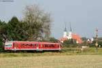 628 628-0 als RB 27166 (Burghausen(Oberbay)-Rosenheim am Esig Alttting 28.8.09