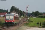 628 571-2 als RB 27169 (Mhldorf(Oberbay)-Burghausen(Oberbay)) in Pirach 28.8.09