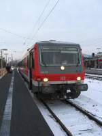 628 468 als RB nach Worms Hbf.Am 21.12.09 in Bensheim.