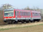 628 212 der Regio Rhein-Neckar am 19.03.2010 zwischen Flomersheim und Frankenthal (Pfalz).