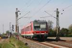 628 482 als RB von Bingen Hbf nach Mannheim Hbf.Am 24.04.10 in Bobenheim.