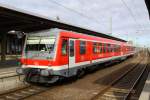 RE4 628 657 der Fliegende Schweriner im Bahnhof Ludwigslust. 19.04.2010