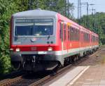 Der 628 675 fuhr am 23.07.2010 mit einer weiteren 628er Garnitur in Kln West ein.