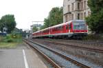 628 515 und ein unerkannt gebliebener Artgenosse am 28.07.2010 als berfhrungsfahrt am Kasseler Tor in Paderborn.