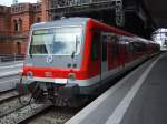 RegionalBahn-Triebwagen Baureihe 628 553 steht am 24.07.2010 im Bremer Hauptbahnhof und wartet auf die Rckfahrt nach Uelzen.