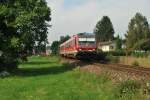 Br 628 577 als RB nach Burghausen durch Heiligenstadt, 20/08/2010.