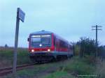 Es war am Abend des 4.10.2010 schon recht finster, als dieser 628 durch den herbstlichen Frankenwald Richtung Naila fuhr.