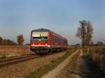 Der 628 433 als RB nach Mhldorf am 12.10.2010 unterwegs bei Alttting.