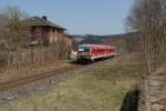 628 421 als RB Hof-Bad Steben am 25.04.2010 in Marxgrn.