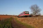 628 315 als RB 28447 von Grnstadt nach Neustadt/Weinstr.Aufgenommen am 16.01.11 bei Dackenheim.