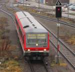 DB 628 560 als RB 27035 aus Mnchen Hbf, in Mhldorf (Oberbay); 13.01.2011 