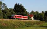 628 337-8 als RB 22850 (Hergatz-Aulendorf) bei Schwarzenberg 10.8.11